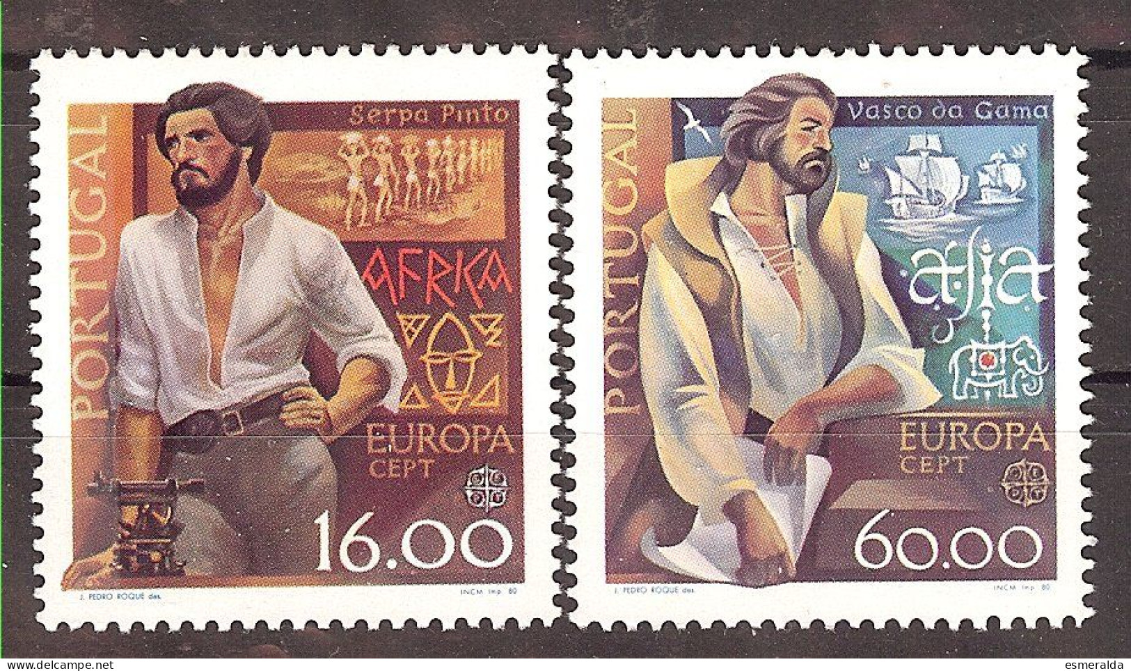 (PTG)  Yv 1466/7 ** Europa 1980, Personnages Célébres - Neufs