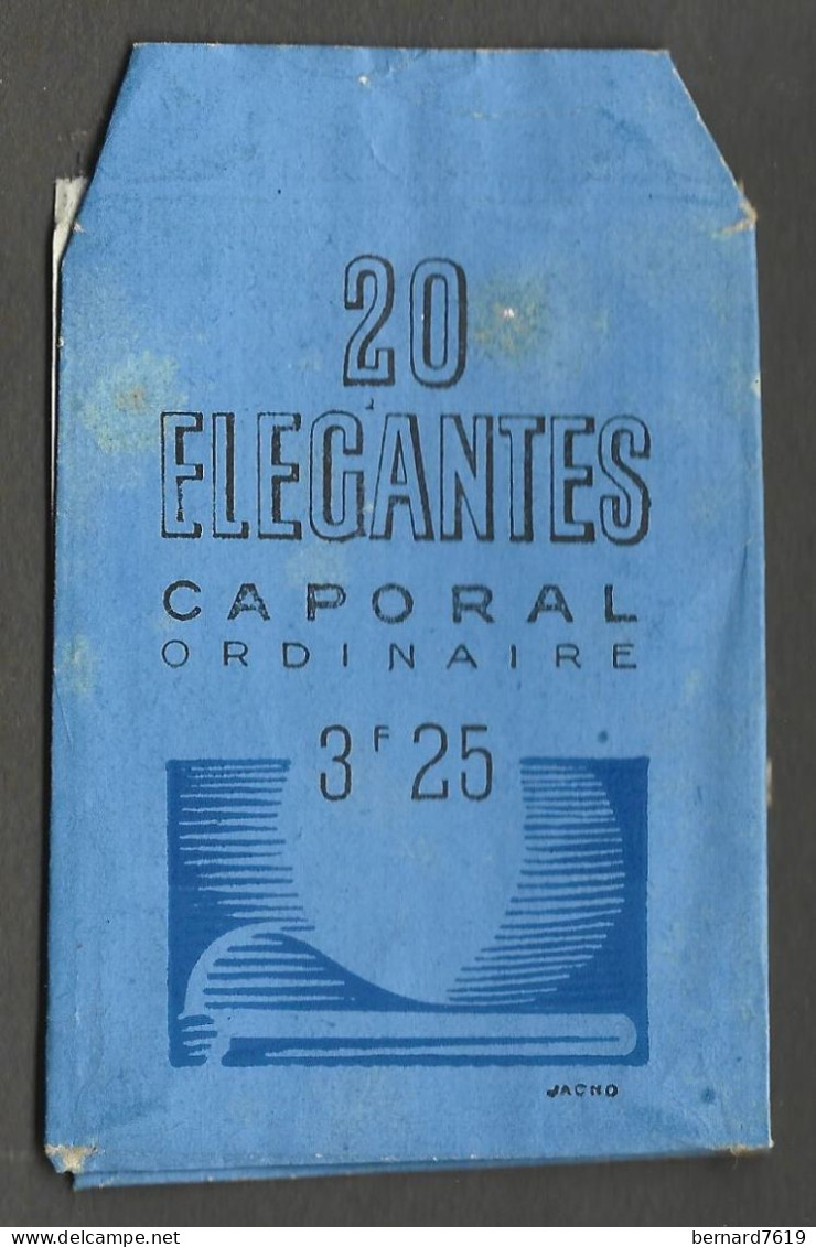 Publicite     Etui   Cigarettes 20 Elegantes Caporal Ordinaire  3 F25 - Otros & Sin Clasificación