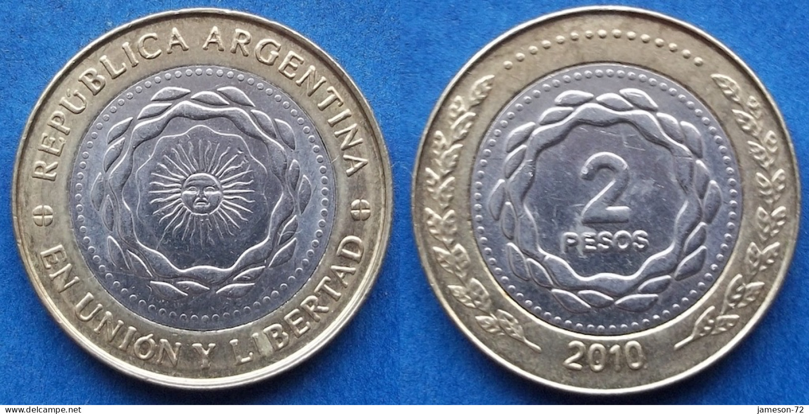 ARGENTINA - 2 Pesos 2010 KM# 165 Monetary Reform (1992) - Edelweiss Coins - Argentina