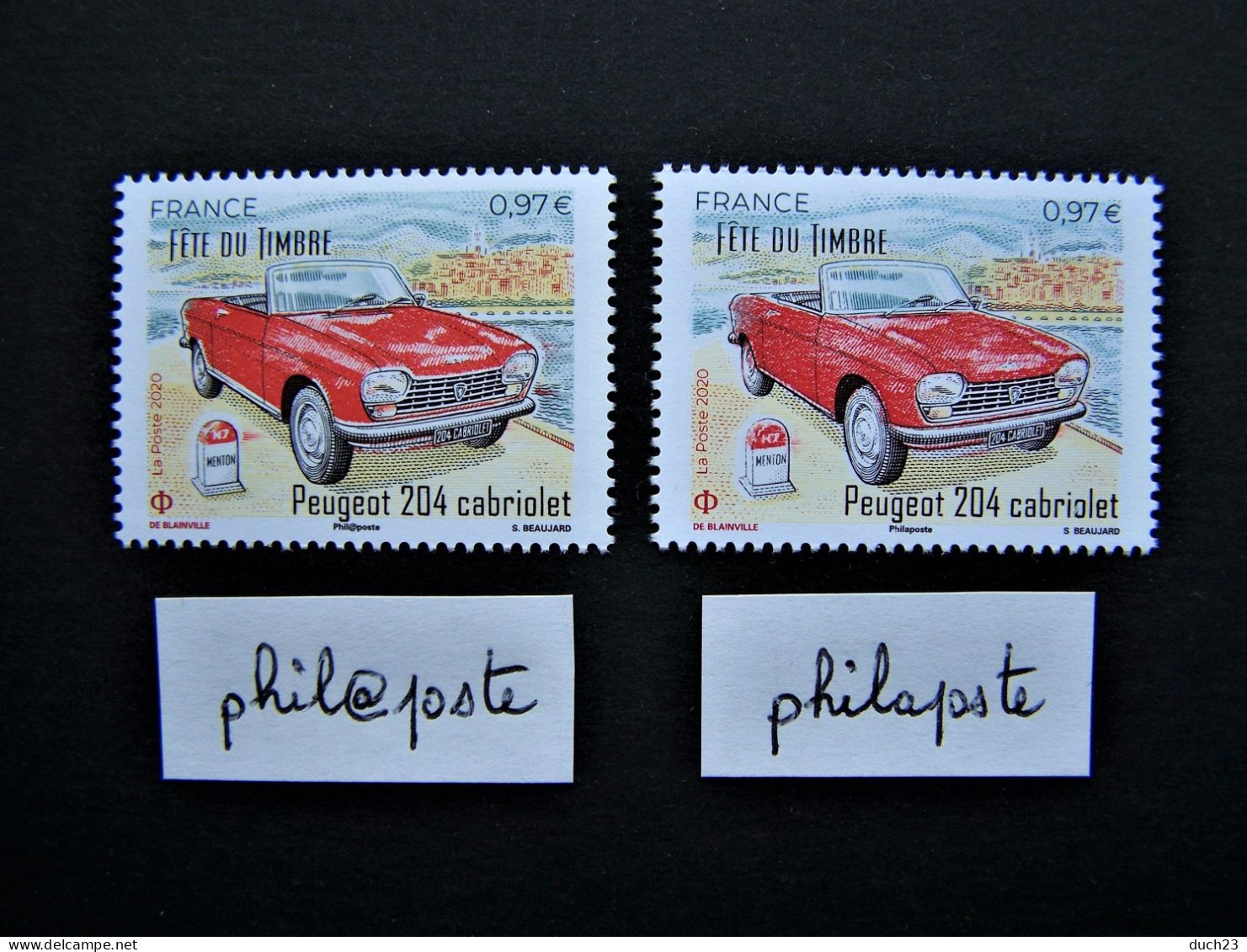 ANNEE 2020 N° 5390 MENTION PHILAPOSTE AU LIEU DE PHIL@POSTE FETE DU TIMBRE PEUGEOT 204 CABRIOLET - Unused Stamps