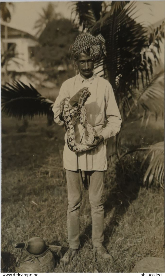 Carte Photo  - RPPC // Asia - India? Snake Charmer 19?? - Other & Unclassified