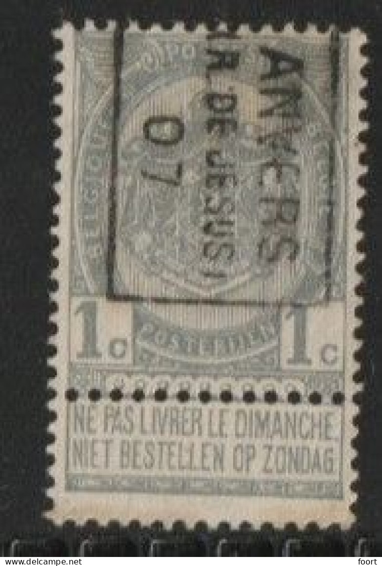 Antwerpen Rue Jesus 1907  Nr.  851B - Roller Precancels 1900-09