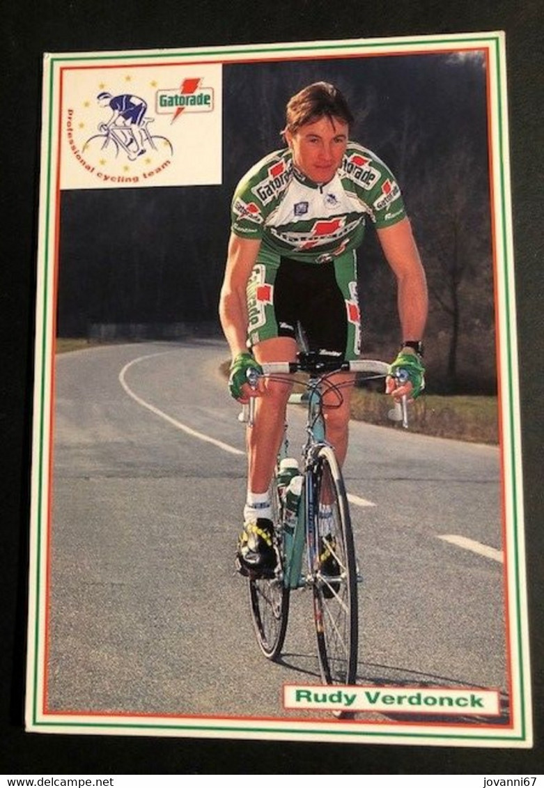 Rudy Verdocnck - Gatorade - 1993 - Carte / Card - Cyclists - Cyclisme - Ciclismo -wielrennen - Cyclisme