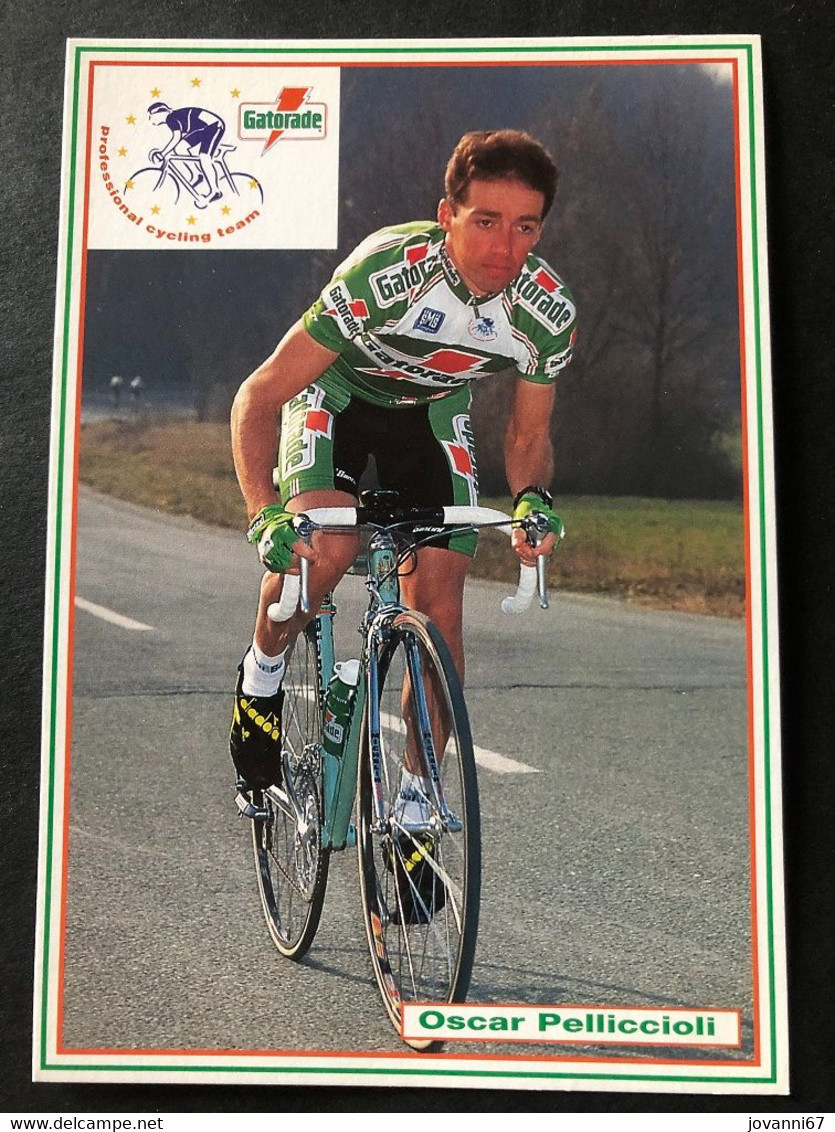 Oscar Pelliccioli - Gatorade - 1993 - Carte / Card - Cyclists - Cyclisme - Ciclismo -wielrennen - Cyclisme