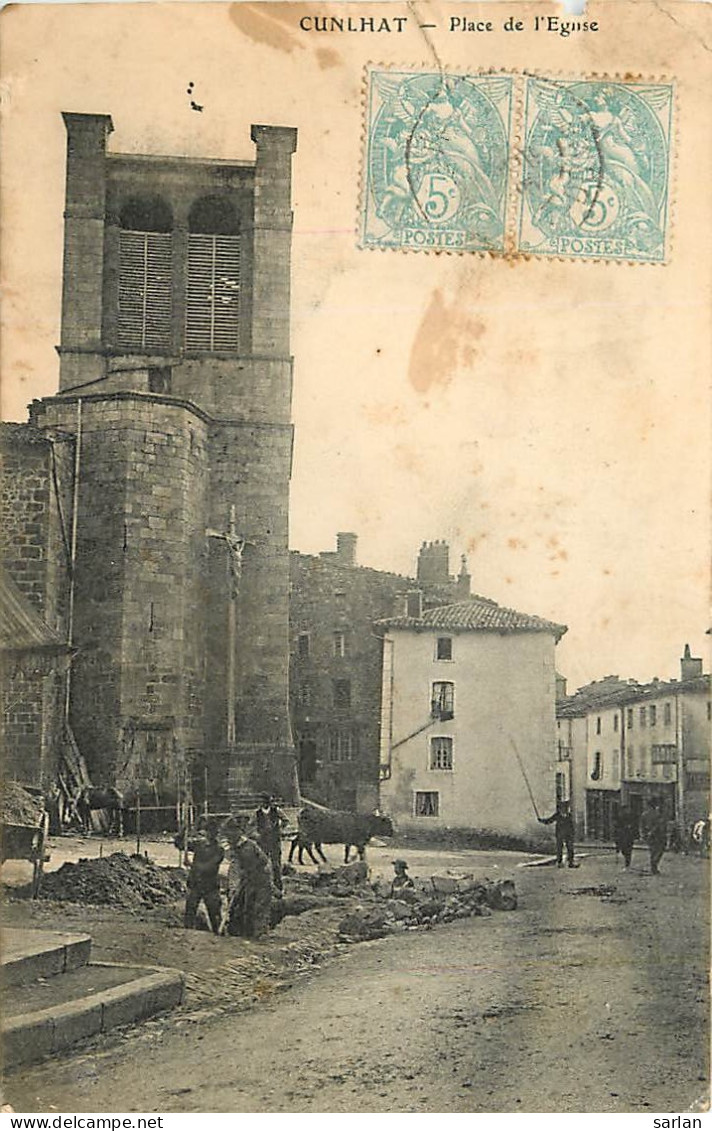 63 , CUNLHAT , Place De L'église , CF * 340 51 - Cunlhat