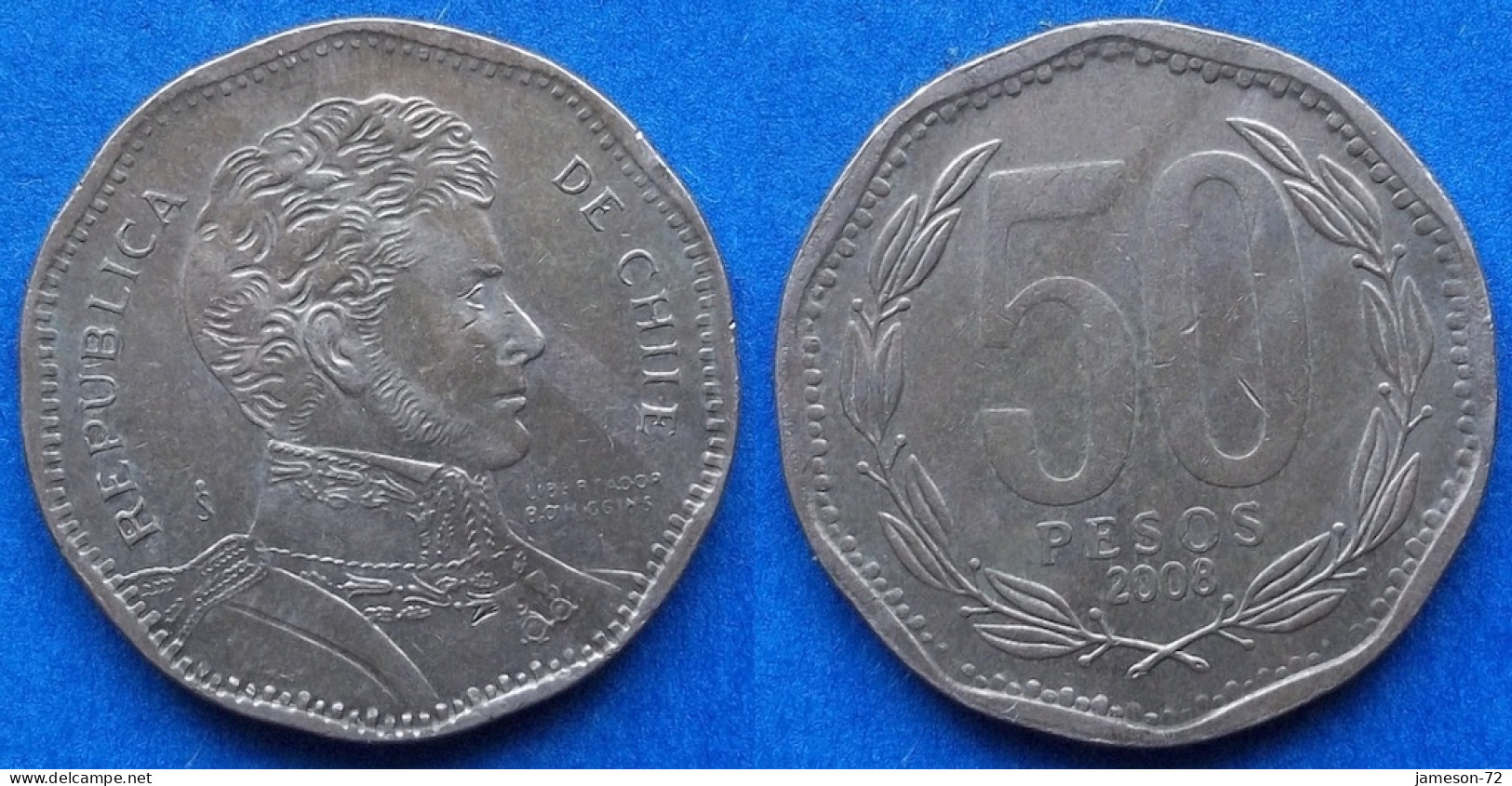 CHILE - 50 Pesos 2008 KM# 319.3 Monetary Reform (1975) - Edelweiss Coins - Chile
