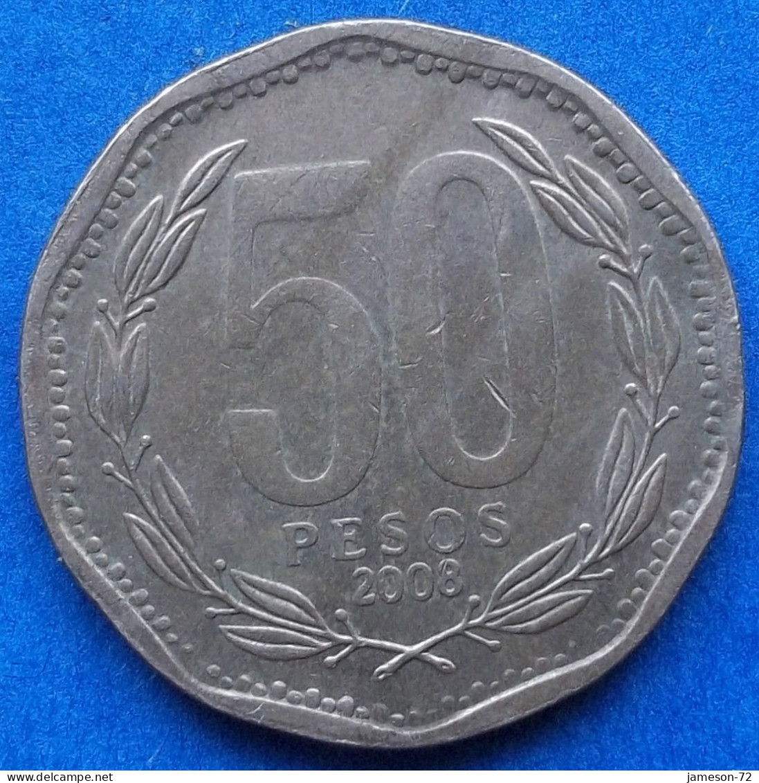 CHILE - 50 Pesos 2008 KM# 319.3 Monetary Reform (1975) - Edelweiss Coins - Chili