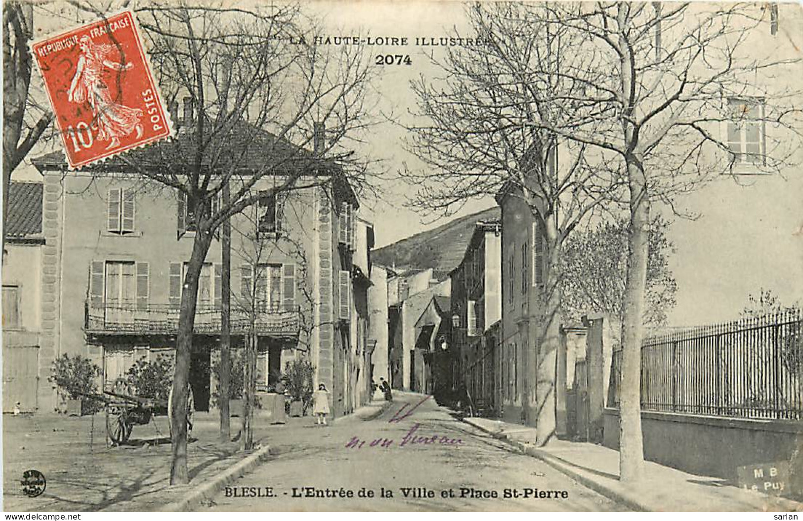 43 , BLESLE , Entrée De La Ville Et Place St Pierre , CF * 348 40 - Blesle