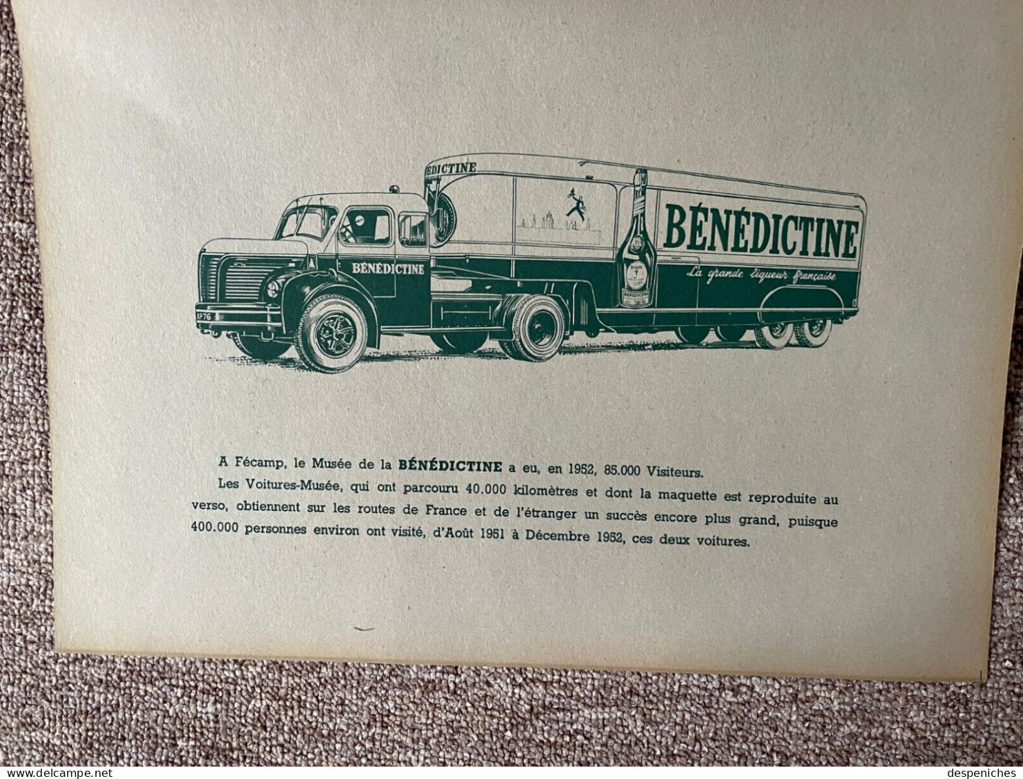 Rare : Maquette Carton Bénédictine à Monter - Jouet Vintage - Automobili