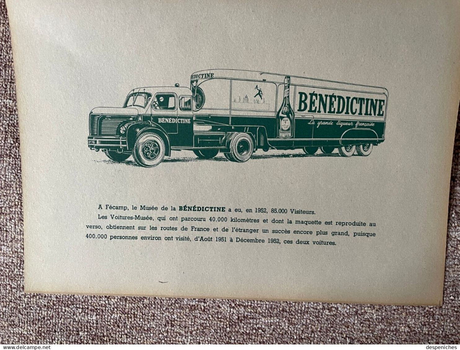 Rare : Maquette Carton Bénédictine à Monter - Jouet Vintage - Auto's