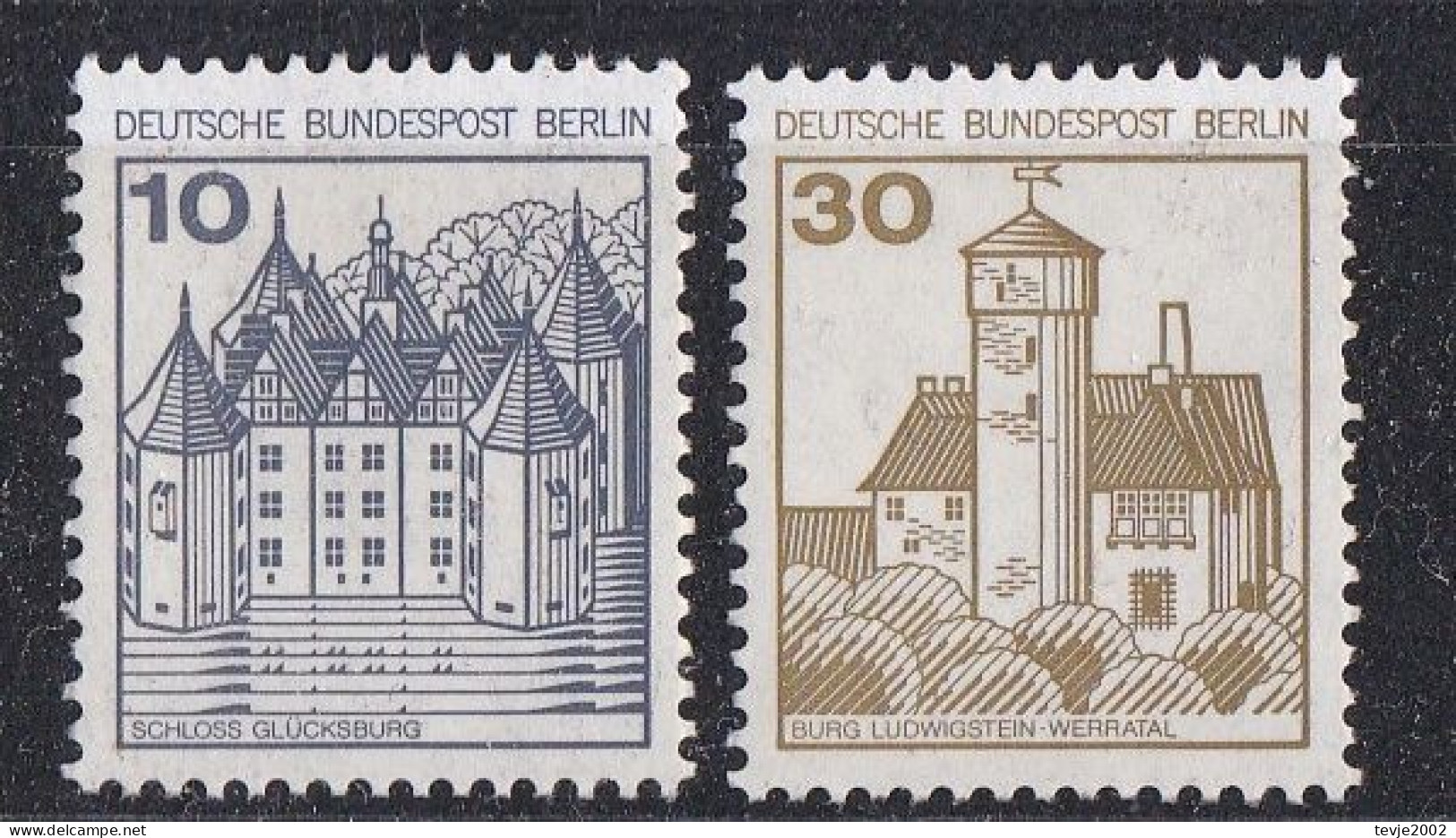 Berlin 1987 - Rollenmarken Mi.Nr. 532 AII + 534 AII - Postfrisch MNH - Letterset Mit Nummern - Rollo De Sellos