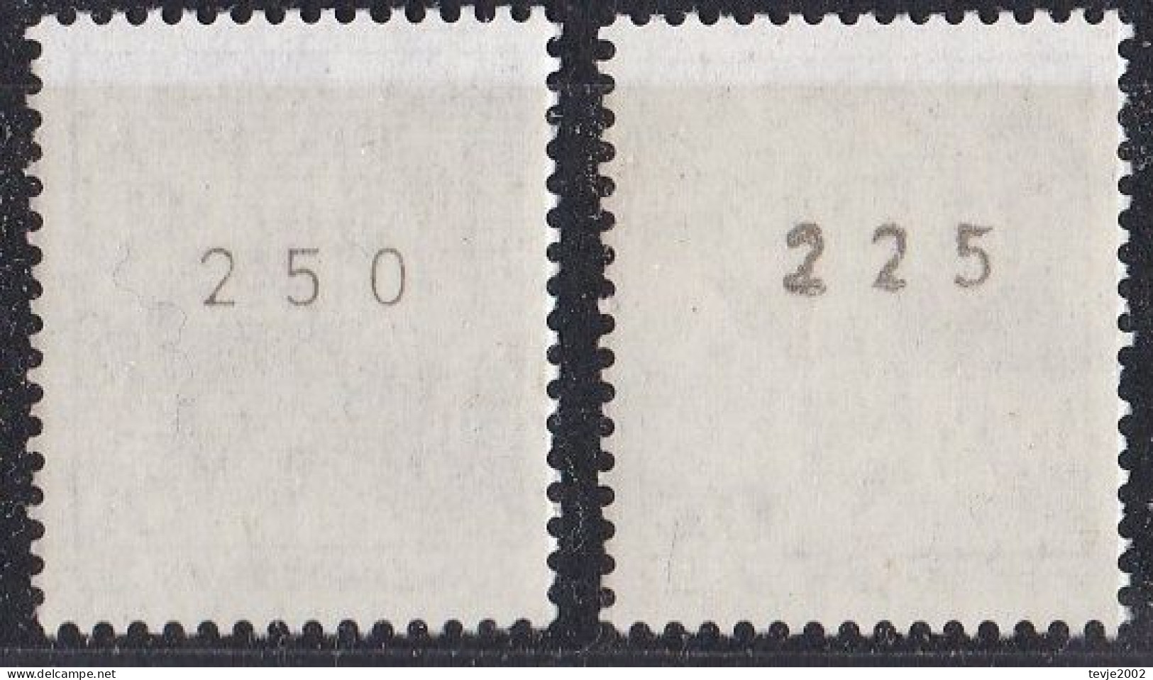 Berlin 1987 - Rollenmarken Mi.Nr. 532 AII + 534 AII - Postfrisch MNH - Letterset Mit Nummern - Rollenmarken