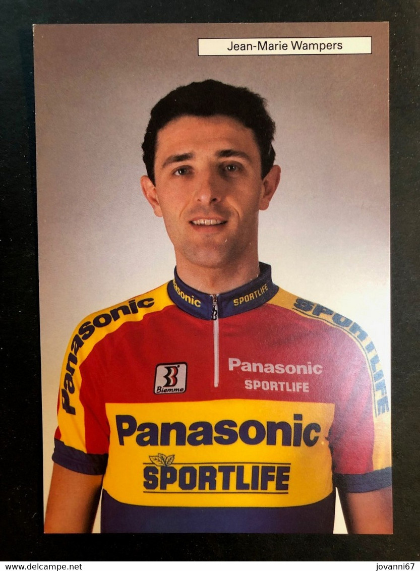 Jean-Marie Wampers - Panasonic - 1990 - Carte / Card - Cyclists - Cyclisme - Ciclismo -wielrennen - Cyclisme