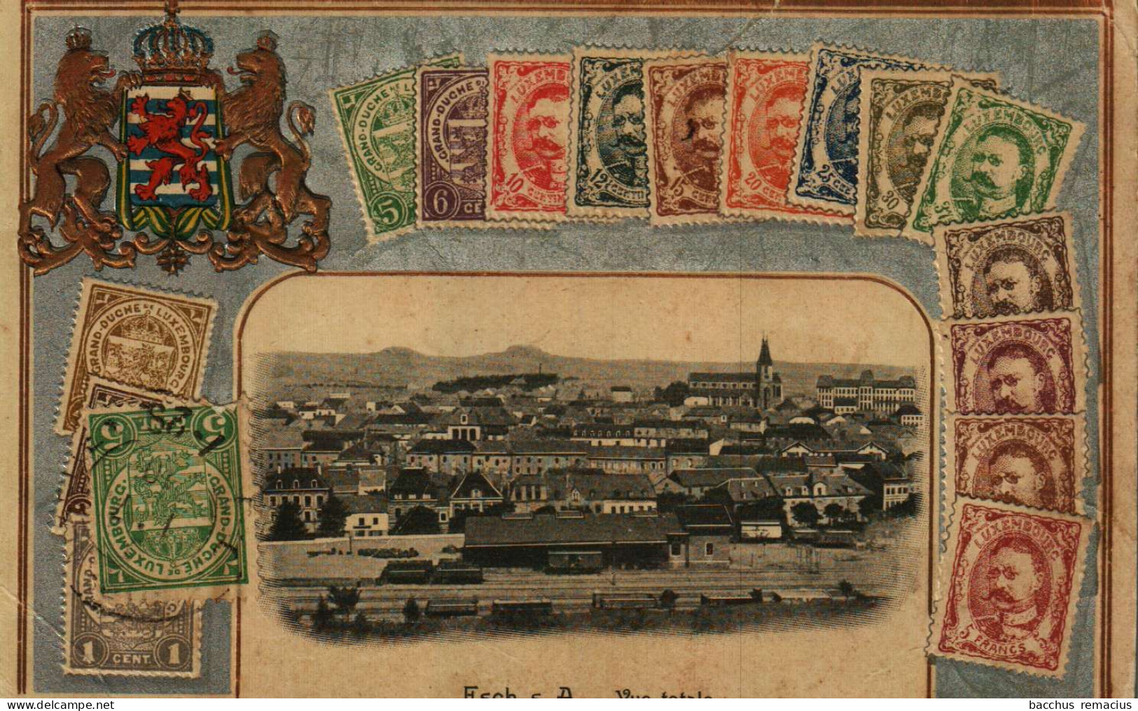 ESCH-SUR-ALZETTE  - Vue Totale (carte En Relief) - Esch-sur-Alzette