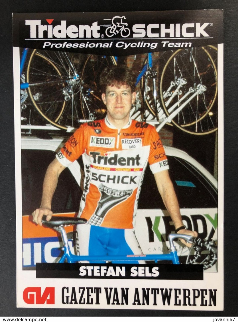 Stefan Sels - Trident Schick - 1994 - Carte / Card - Cyclists - Cyclisme - Ciclismo -wielrennen - Cyclisme