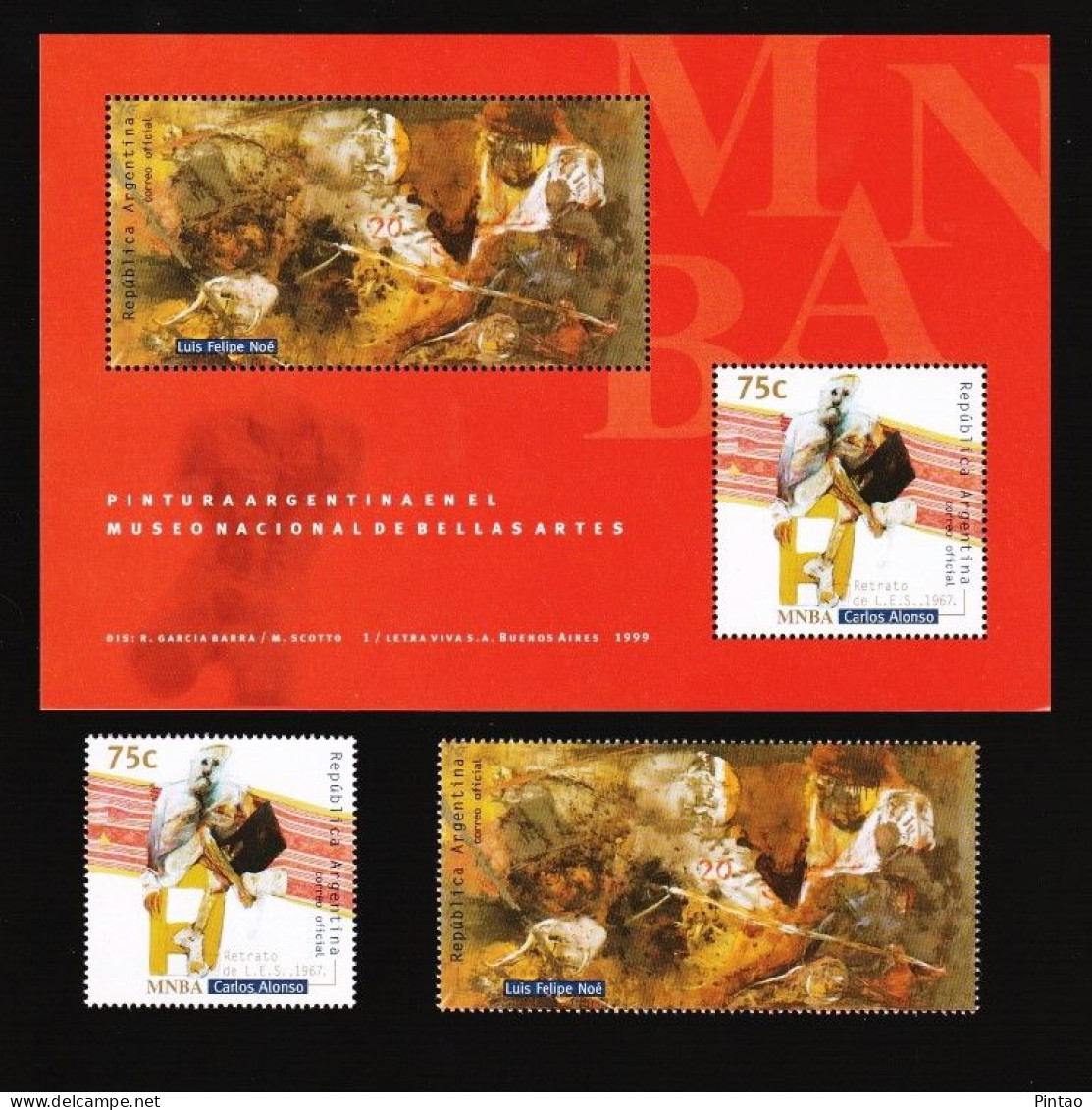 WW14217bs- ARGENTINA 1999- MNH (ARTE - PINTURA) - Blocks & Kleinbögen