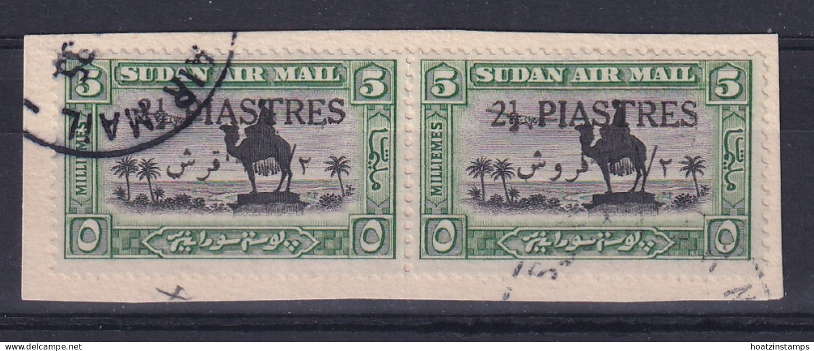 Sdn: 1935   Statue Of General Gordon - Surcharge  SG70a    2½P On 5m  [second Arabic Letter Missing]  Used On Piece - Soudan (...-1951)