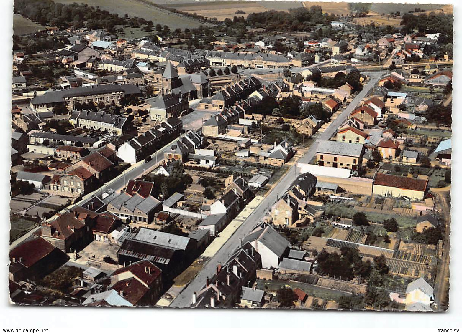 La Chesne.  Vue  Generale  Aerienne. Edit Cim Postée 1965 - Le Chesne