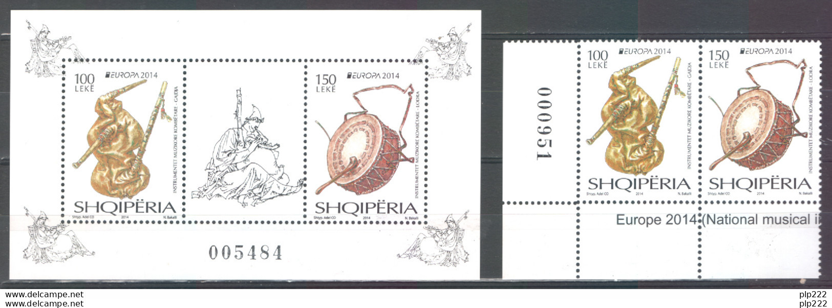 Europa CEPT 2014 Albania BF+ Set -S/S+set **/MNH VF - 2014