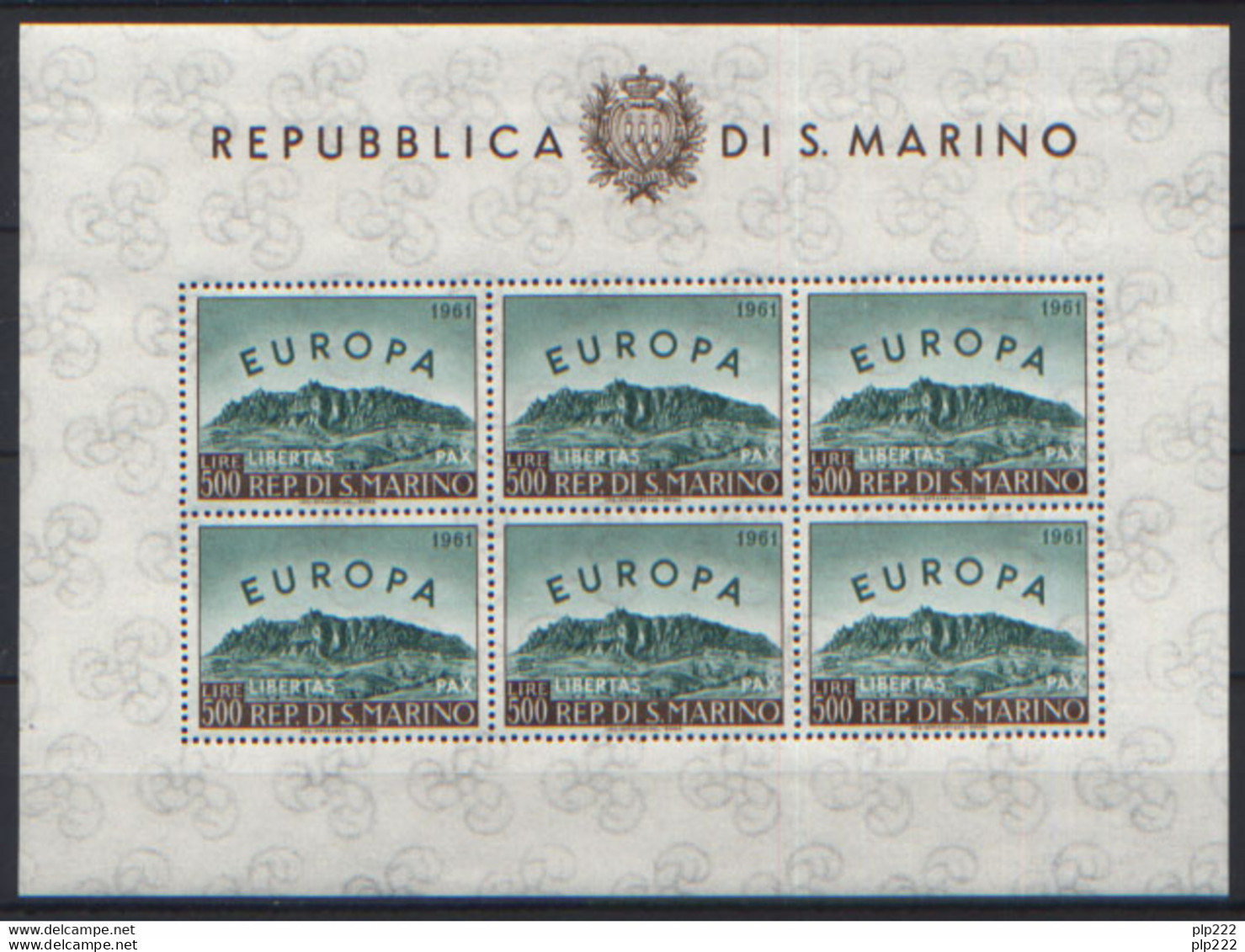 Europa CEPT 1961 San Marino Foglietto **/MNH VF/F - 1961