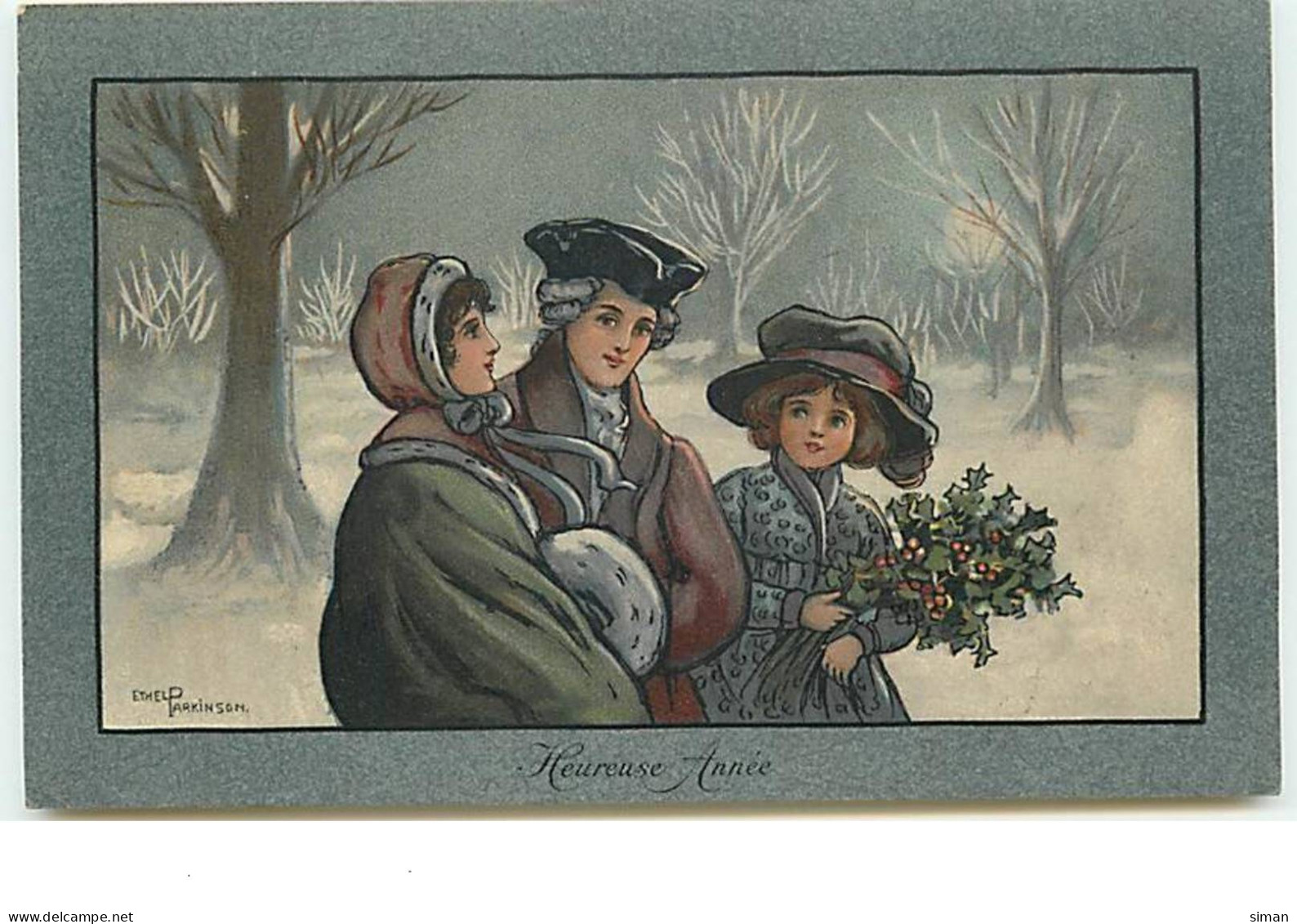 N°14116 - Ethel Parkinson MM Vienne N°531 - Heureuse Année - Couple Avec Une Jeune Fille Dans Les Bois - Parkinson, Ethel