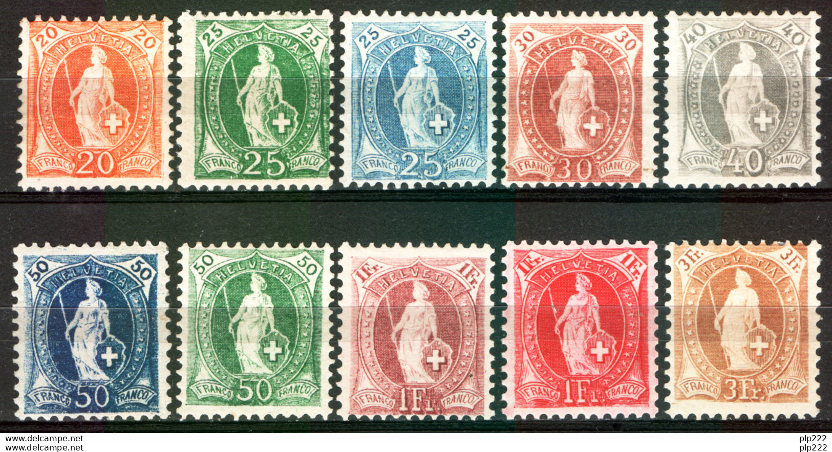 Svizzera 1882 Unif.71/80 */MH VF/F - Unused Stamps