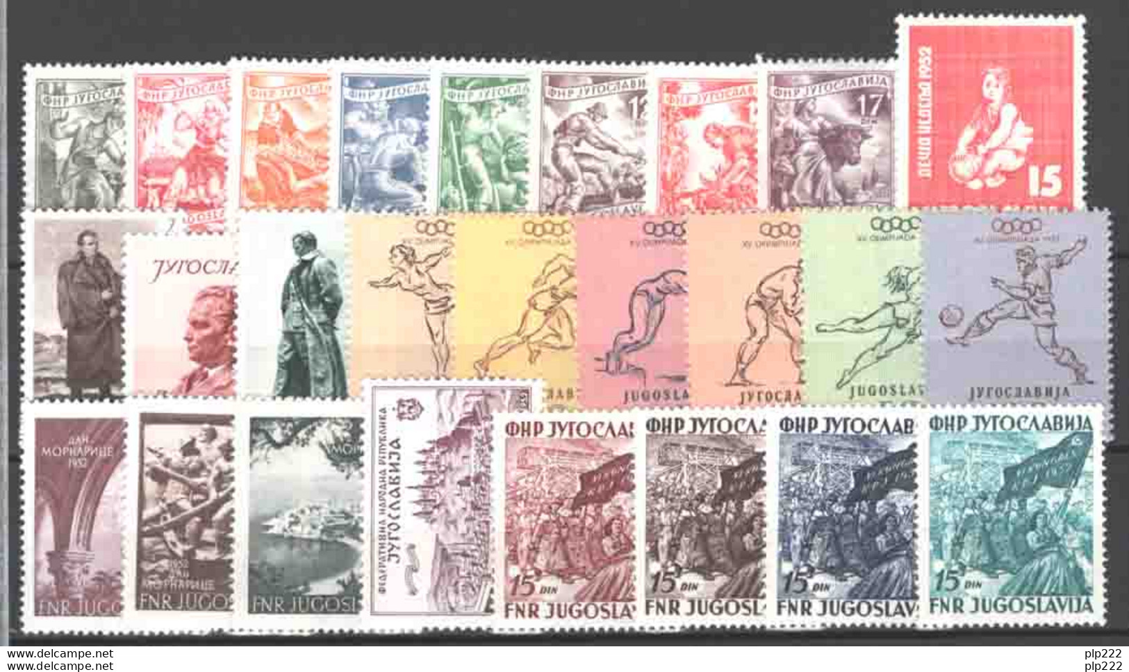 Jugoslavia 1952 Annata Completa / Complete Year Set **/MNH VF/F - Full Years