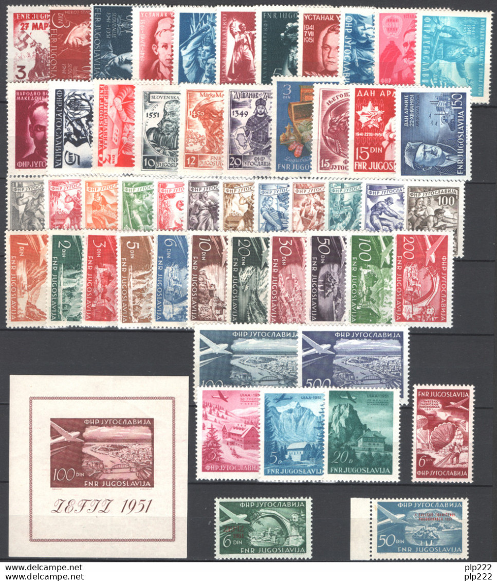 Jugoslavia 1951 Annata Completa / Complete Year Set **/MNH VF/F - Années Complètes