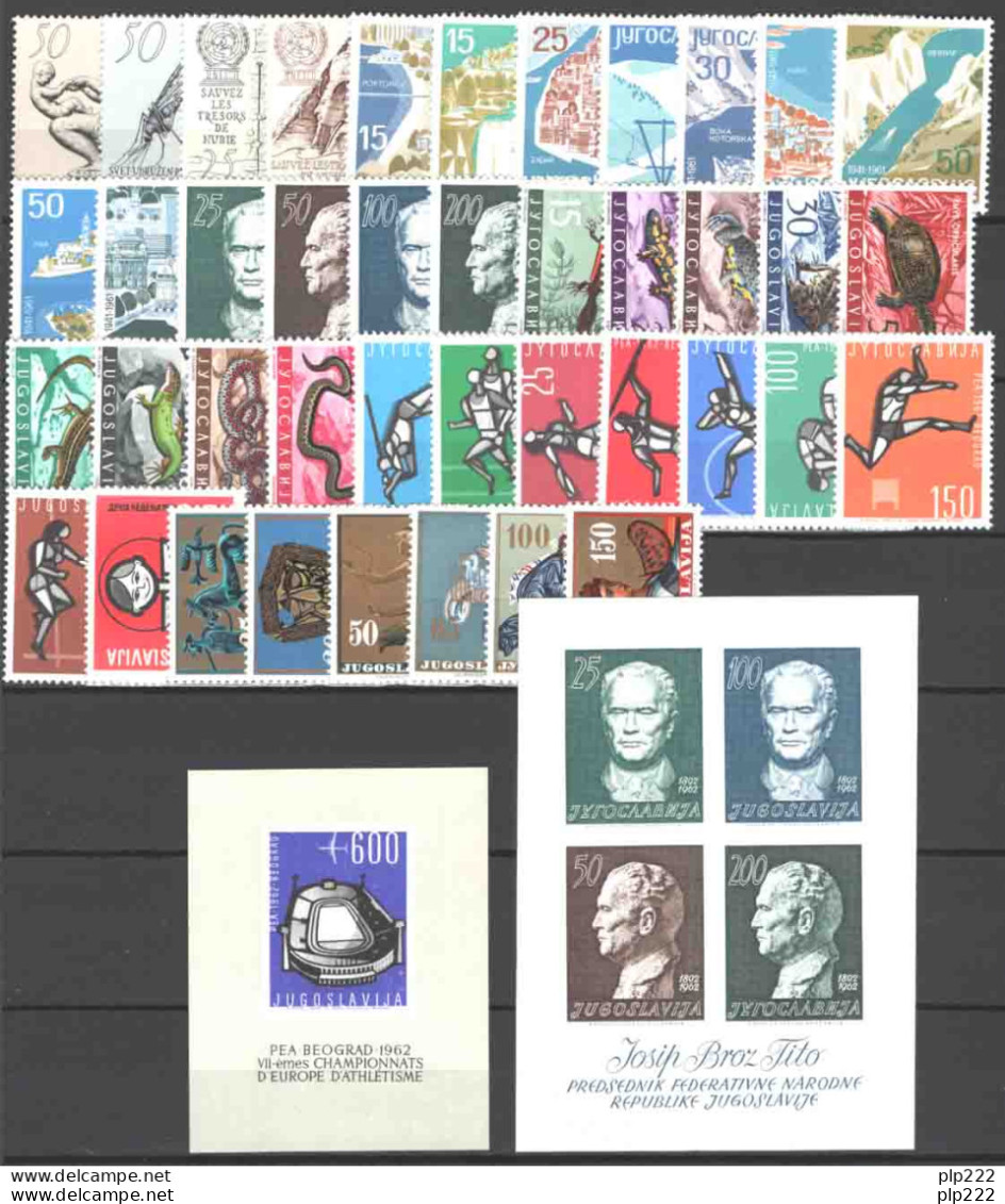 Jugoslavia 1962 Annata Completa / Complete Year Set **/MNH VF/F - Full Years