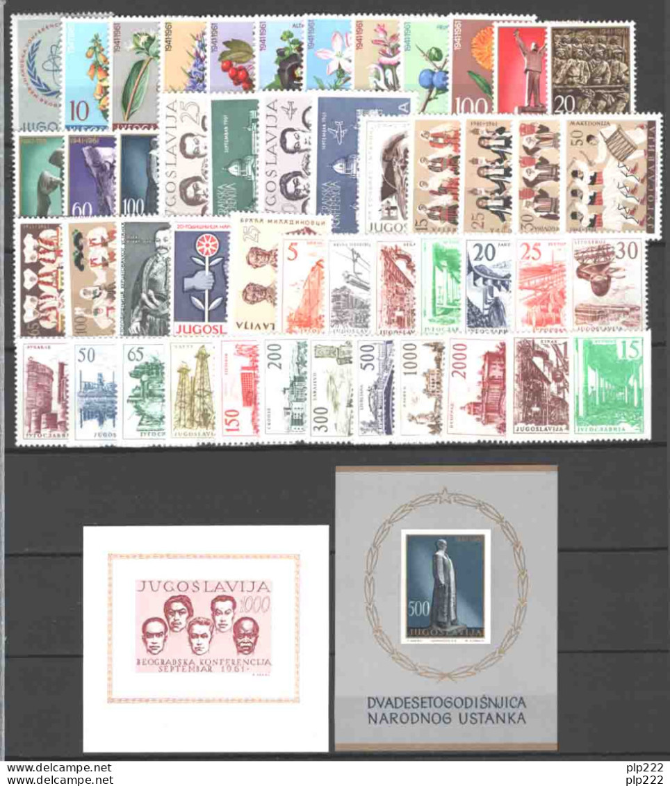 Jugoslavia 1961 Annata Completa / Complete Year Set **/MNH VF/F - Full Years