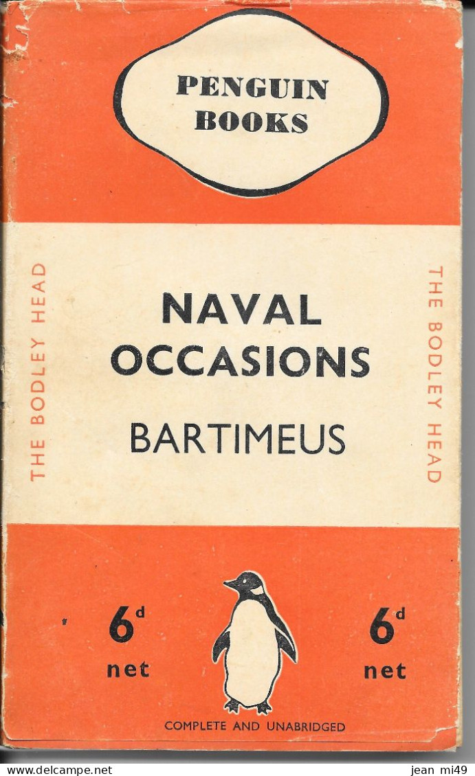 PENGUIN BOOKS - NAVAL OCCASIONS BARTIMEUS - 1936 -  The Bodley Head - True Crime