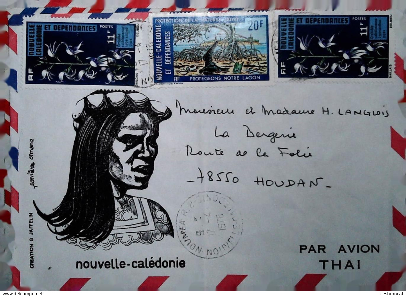 O 1 Lettre / Carte  Nouvelle Calédonie - Cartas & Documentos