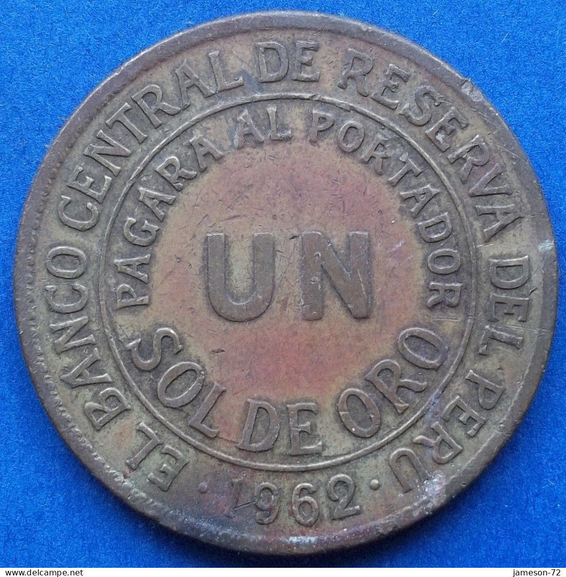 PERU - 1 Sol 1962 KM# 222 Decimal Coinage (1893-1986) - Edelweiss Coins - Peru