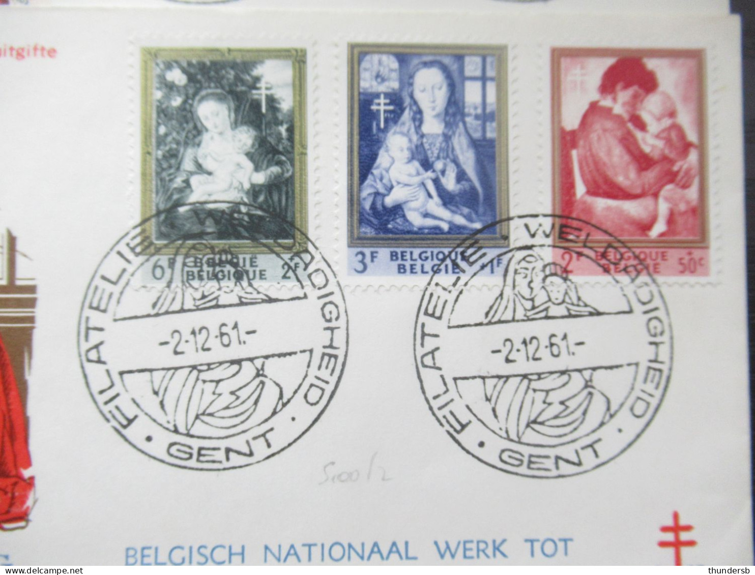 FDC 1198/03 'Belgische Meesters: Moeder En Kind' - 1961-1970