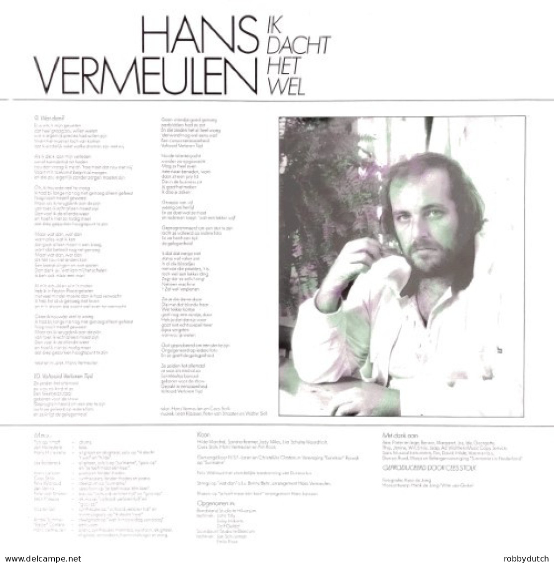 * LP *  HANS VERMEULEN - IK DACHT HET WEL (Holland 1982 EX) - Autres - Musique Néerlandaise