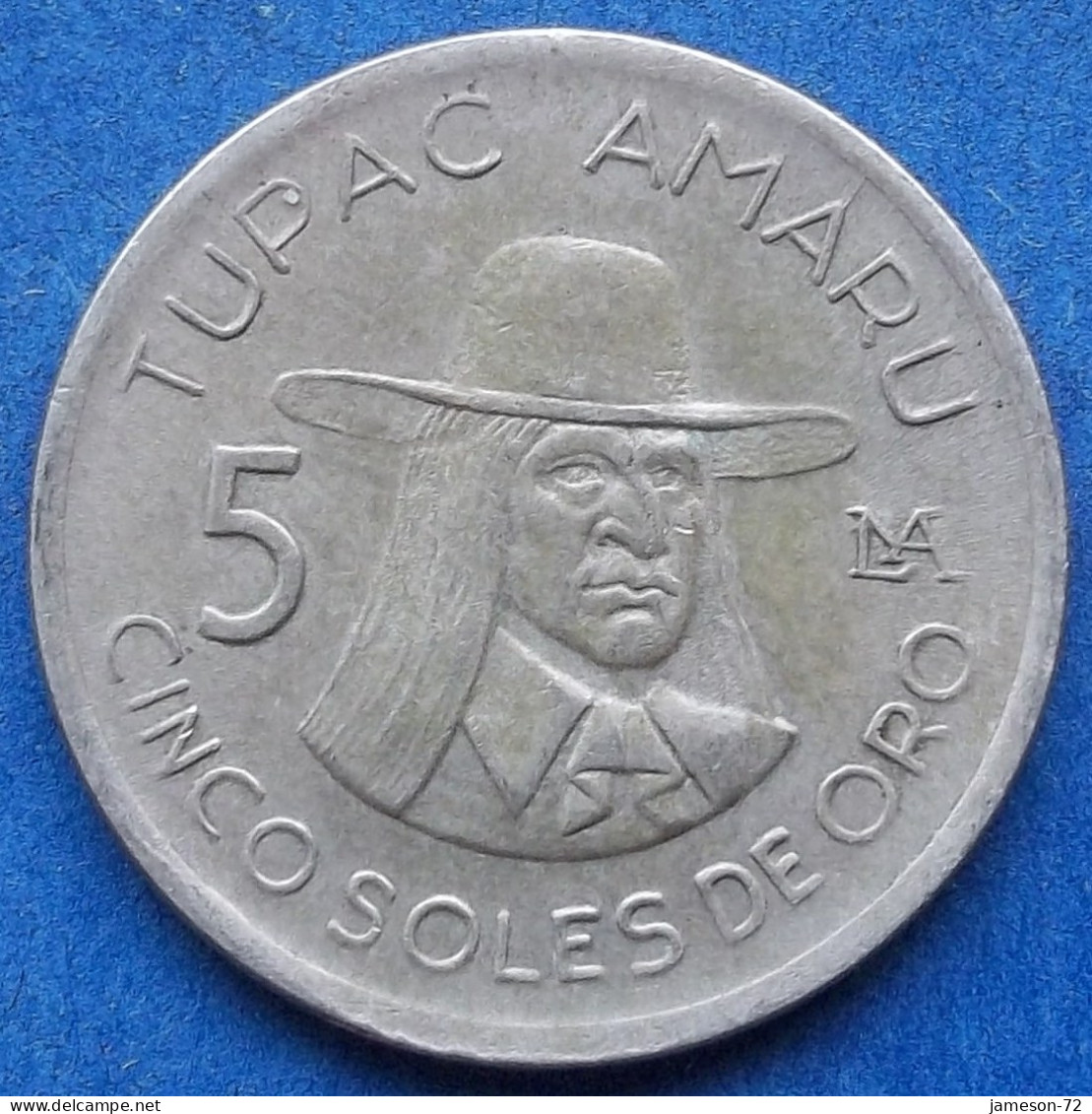 PERU - 5 Soles 1977 "Tupac Amaru" KM# 267 Decimal Coinage (1893-1986) - Edelweiss Coins - Peru