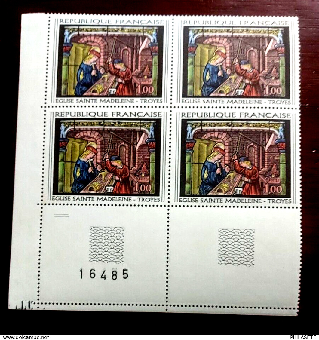 France 1967 Bloc De 4 Timbres Neuf** YV N° 1531 Tableau De Sainte Madeleine - Feuilles Complètes