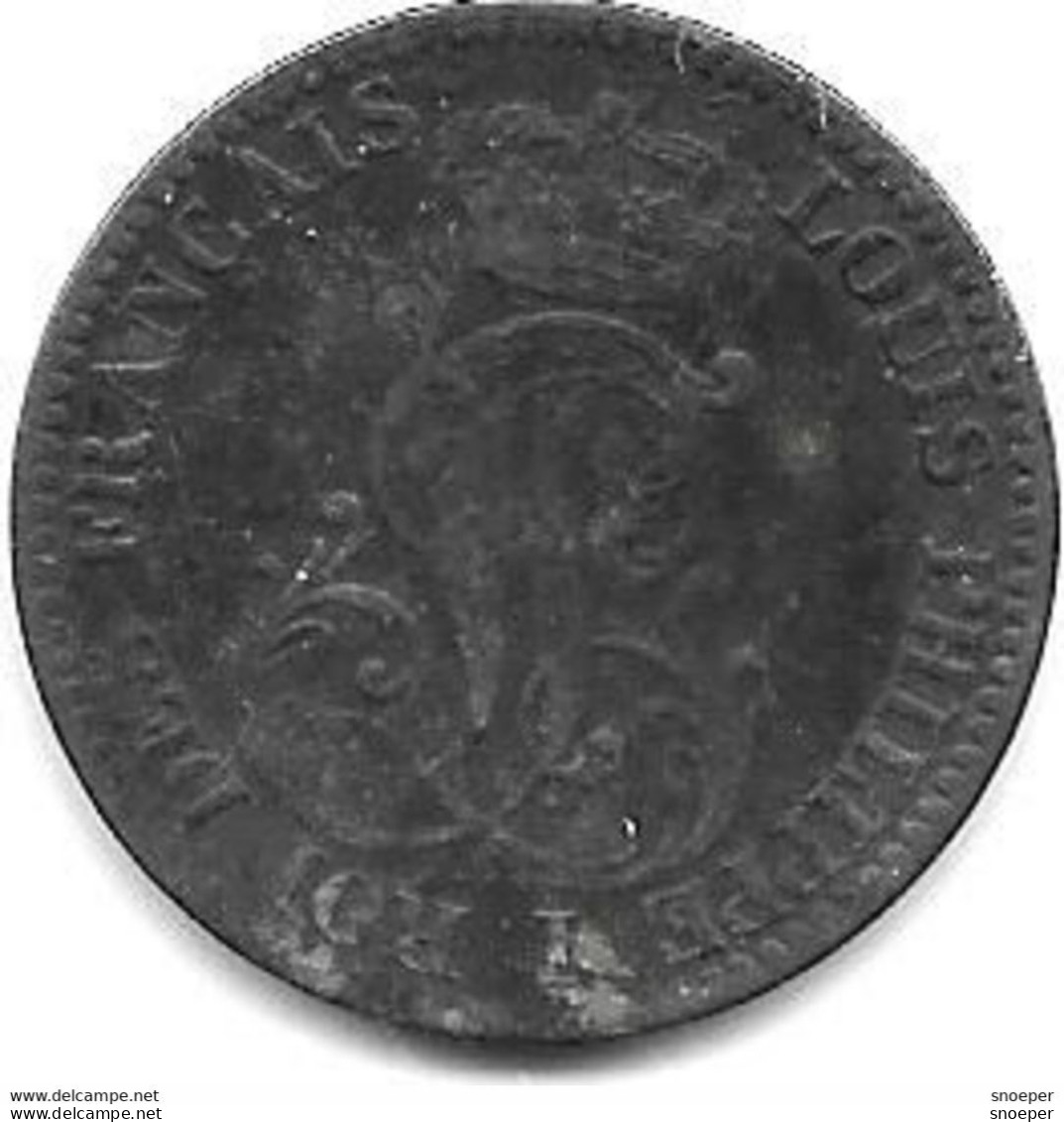 French Guiana 10  Centimes 1846   Km A2 Vf+ - Frans Guinee