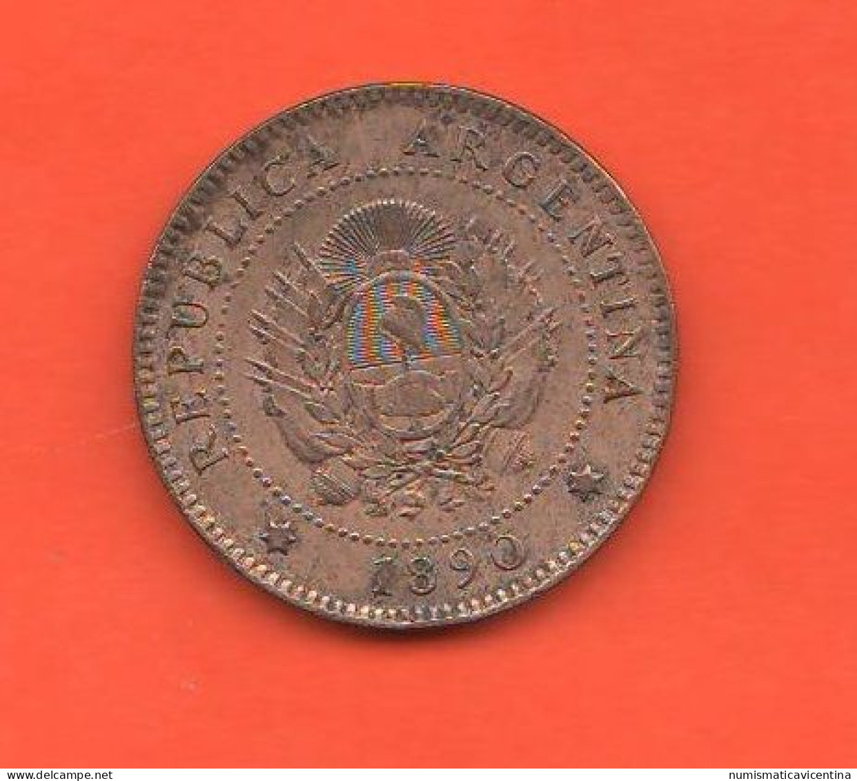 Argentina Un Centavo 1890 South America Bronze Coin - Argentine