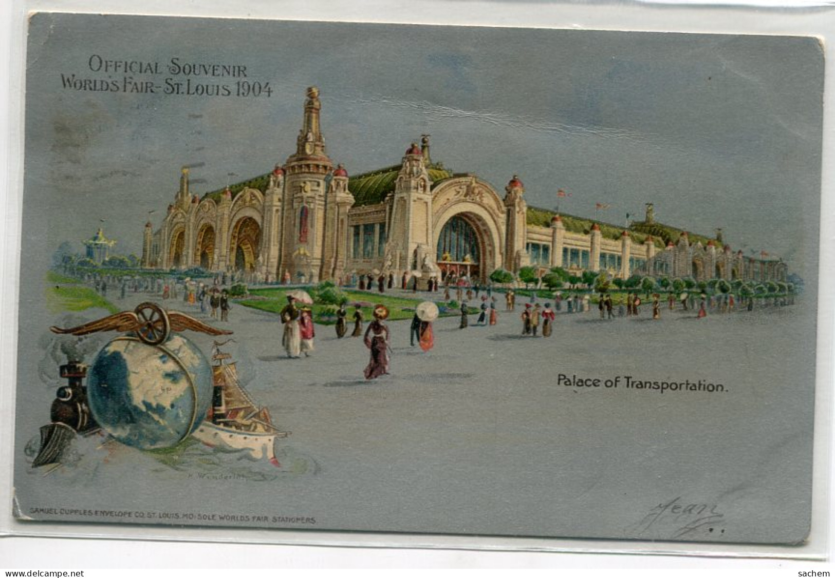 ETATS UNIS ST LOUIS Oficial Souvenir Worlds Fair 1904  Palace Of TRansportation  écrite Timbrée 1905   D17 2022 - St Louis – Missouri