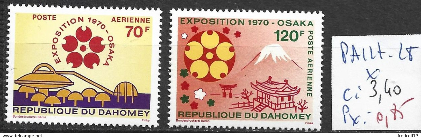 DAHOMEY PA 127-28 * Côte 3.40 € - 1970 – Osaka (Giappone)