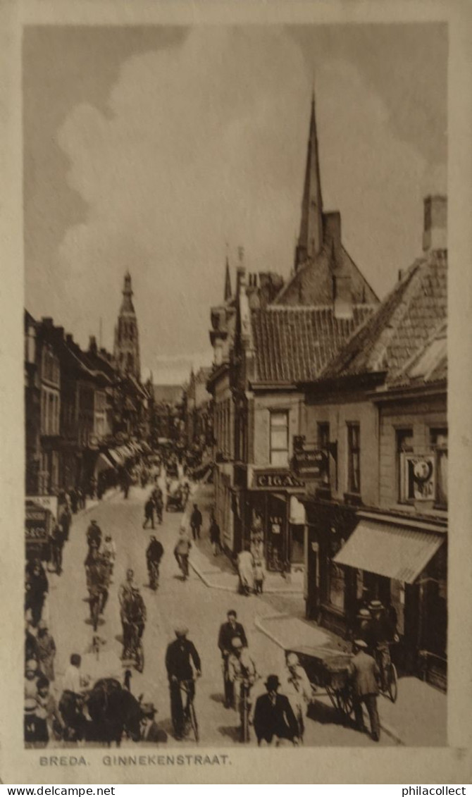 Breda (N - Br.)  Ginnekenstraat (Winkels Veel Volk) 1930 - Breda