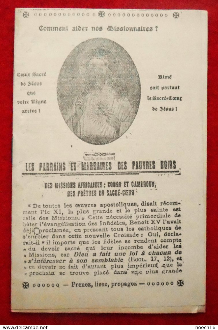 Missionnaires Congo/Cameroun Sous Pie XI. Certificats Baptême D'Enfant Païen. Tarifs Adoption & Rachat De Jeunes Filles - Collezioni