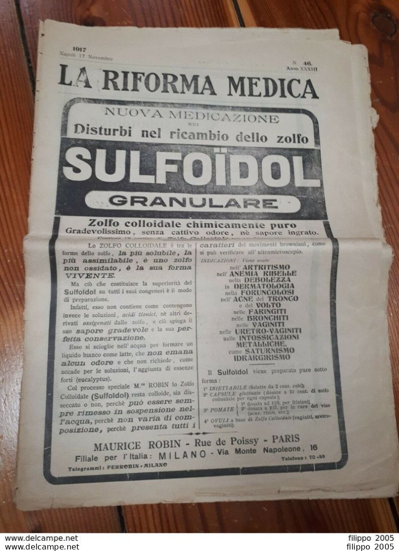 1898 1925 LOTTO 5 RIVISTE MEDICINA CHIRURGIA FARMACIA OSTETRICIA CHEMIOTERAPIA - Medicina, Psicologia