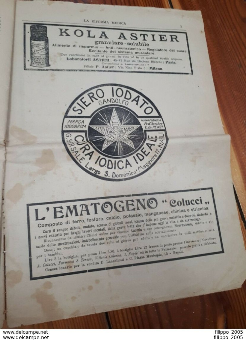 1898 1925 LOTTO 5 RIVISTE MEDICINA CHIRURGIA FARMACIA OSTETRICIA CHEMIOTERAPIA - Geneeskunde, Psychologie