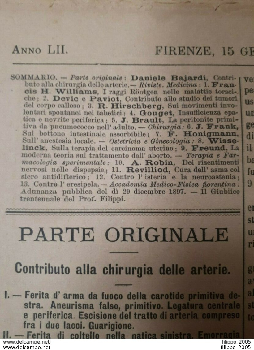 1898 1925 LOTTO 5 RIVISTE MEDICINA CHIRURGIA FARMACIA OSTETRICIA CHEMIOTERAPIA