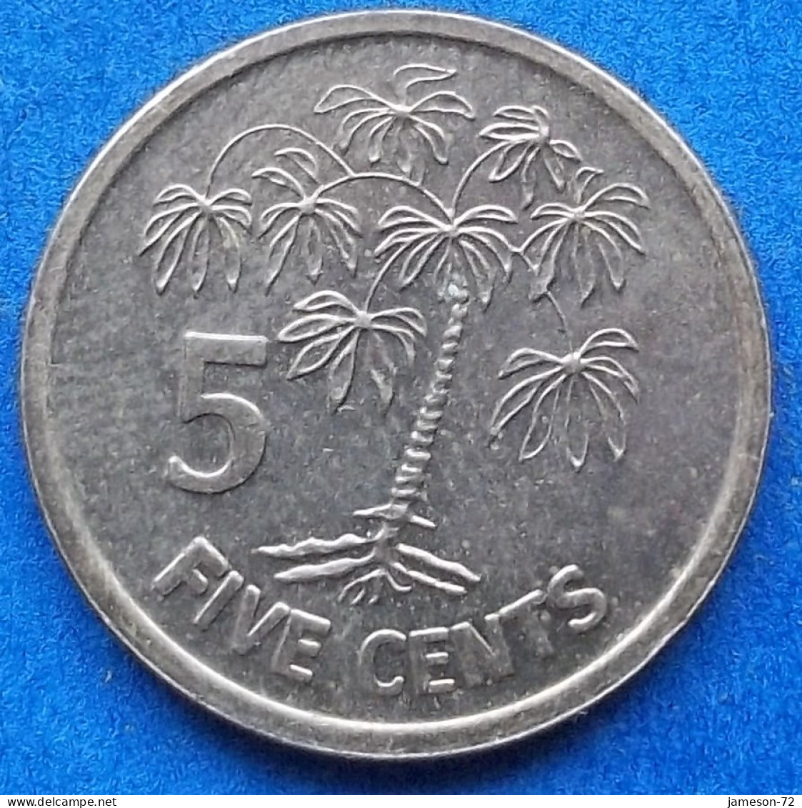 SEYCHELLES - 5 Cents 2012 "Tapioca Plant" KM# 47a Republic (1976) - Edelweiss Coins - Seychellen