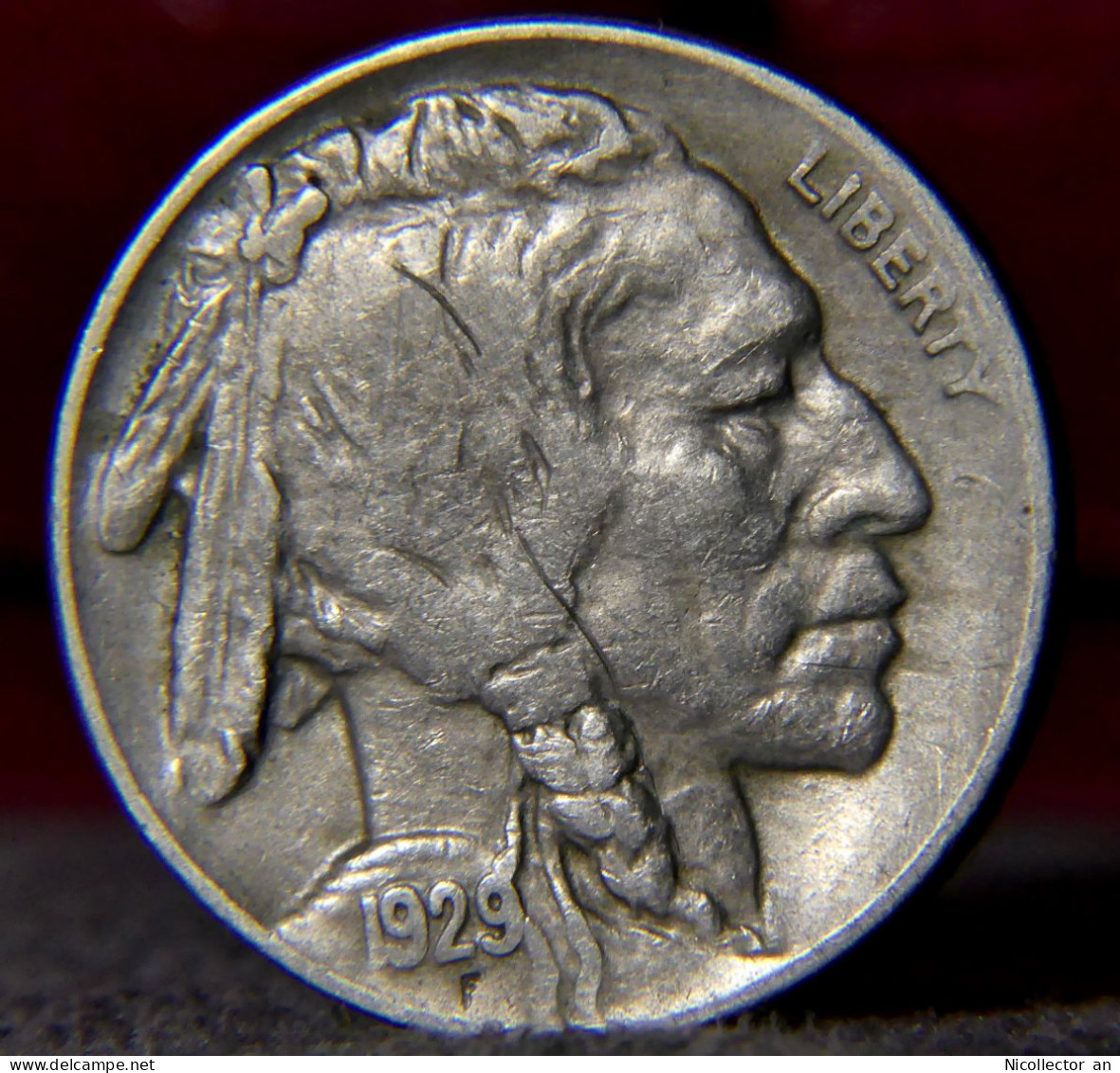 USA 5 Cents 1929-D *AU* Buffalo Nickel Coin (8,370,000 Mintages) - 1913-1938: Buffalo