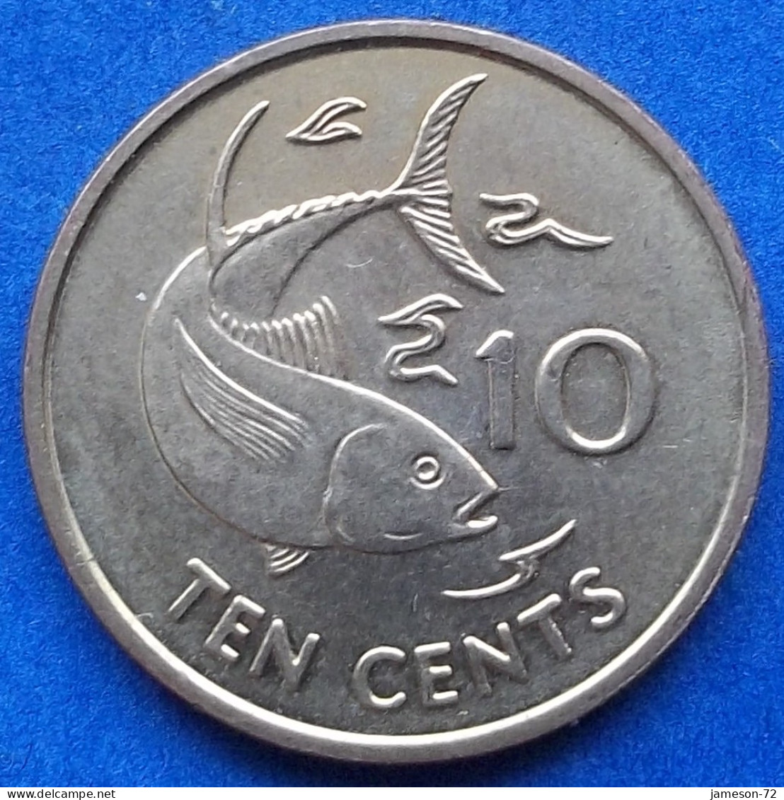 SEYCHELLES - 10 Cents 2007 PM "Yellowfin Tuna" KM# 48a Republic (1976) - Edelweiss Coins - Seychellen