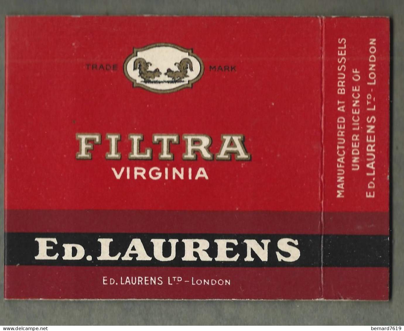 Etui Cigarettes   Filtra  Vrginia  Ed Laurens  London - Trade Mark - Empty Cigarettes Boxes